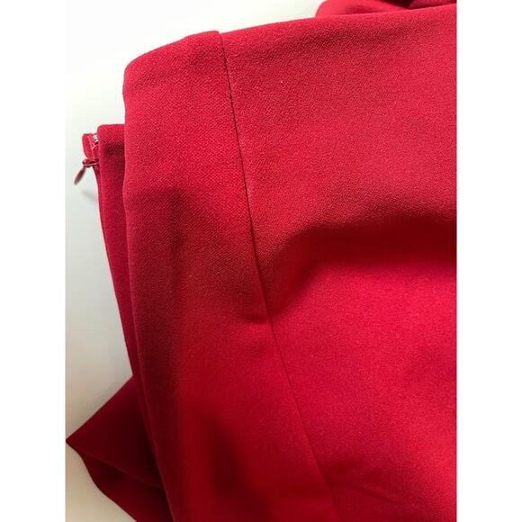 SER.O.YA Mave Long Sleeve Mock Neck Open Back Ruby Red Mini Dress Size Large - Picture 8 of 13